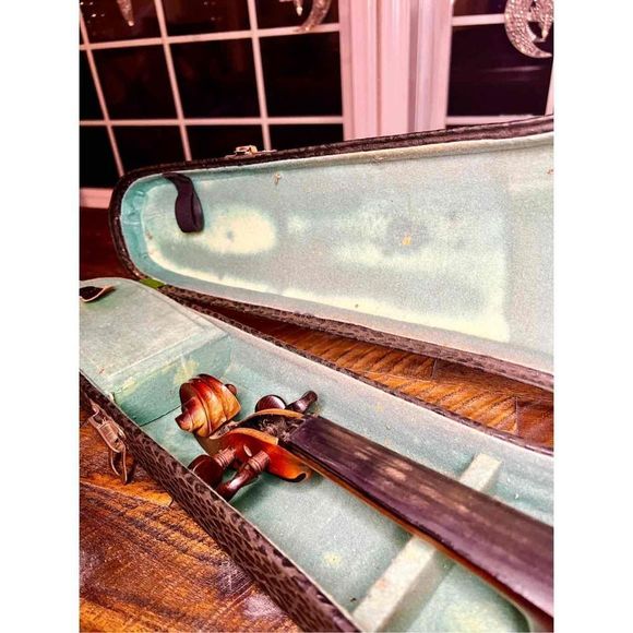 VINTAGE German Antonius Stradivarius Cremonensis, Faciebat Anno 3/4 size violin - Picture 8 of 16